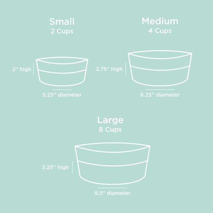 Waggo Dipper Ceramic Dog Bowl for Small and Large Breeds - Heavyweight and Durable Pet Food and Water Dish Crock, Dishwasher Safe, Modern (Midnight, Large)