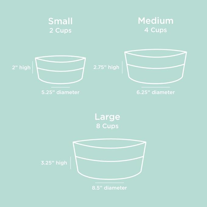 Waggo Dipper Ceramic Dog Bowl for Small and Large Breeds - Heavyweight and Durable Pet Food and Water Dish Crock, Dishwasher Safe, Modern (Black, Large)