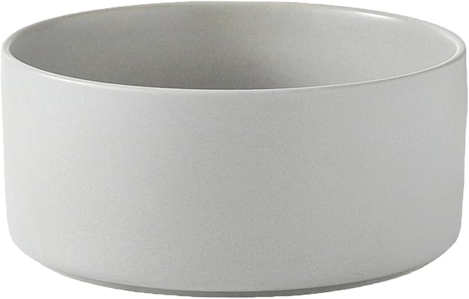 6'' Ceramic Dog Bowl - 30Oz Classic Dogs Food & Water Bowl for Small and Medium Breed Dogs, Heavy Duty Non-Slip Dog Dishes, Food Grade Stoneware Pet Bowl, Dishwasher & Microwave Safe, Grey