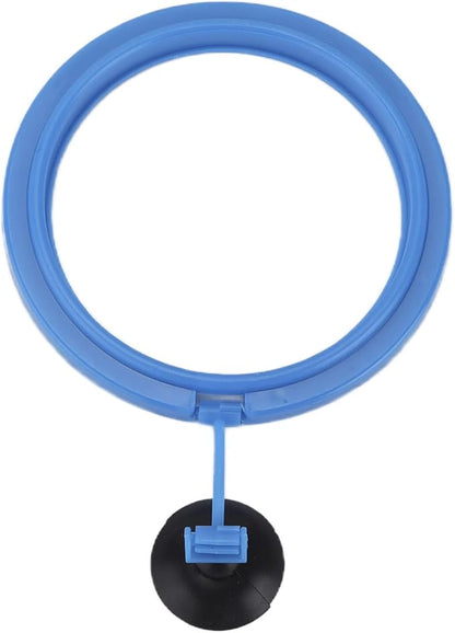Aquarium Feeding Ring, Plastic Fish Feed Circle, Fishes Floating Food Feeder, Round Shape Fish Feeding Ring with Black Suction Cup Fish Feeder Automatic Feeder for Guppy