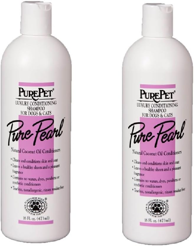 Case Prices Pure Pearl Luxury Conditioning Dog Cat Shampoo Concentrate by PurePet (16 oz Case - 12 Bottles)