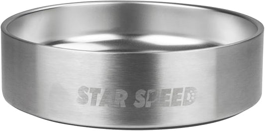 StarSpeed 24oz Stainless Steel Dog Bowls with Rubber Bottom Non-Slip Double Wall Metal Outdoor Dog Food and Water Bowls Weighted Insulated Pet Feeding Bowl for Small,Medium Sized Dogs or Cats