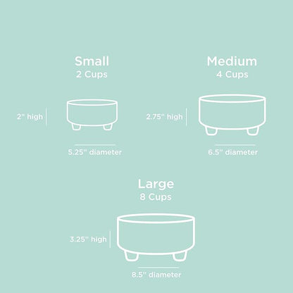 Waggo Uplift Ceramic Dog Bowl for Small Medium and Large Breeds - Heavyweight and Durable Pet Food and Water Dish Crock, Dishwasher Safe, Modern, Elevated Feeder (Vintage Grey, Medium)