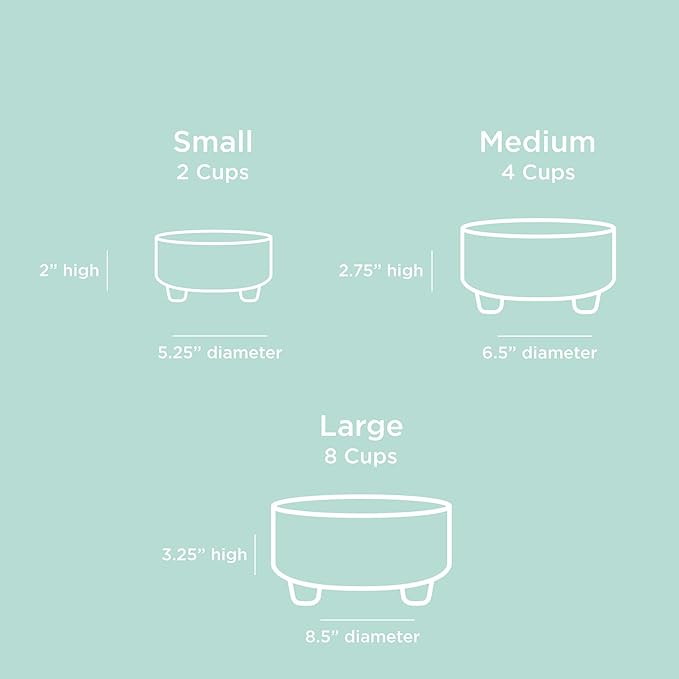 Waggo Uplift Ceramic Dog Bowl for Small Medium and Large Breeds - Heavyweight and Durable Pet Food and Water Dish Crock, Dishwasher Safe, Modern, Elevated Feeder (Olive, Small)