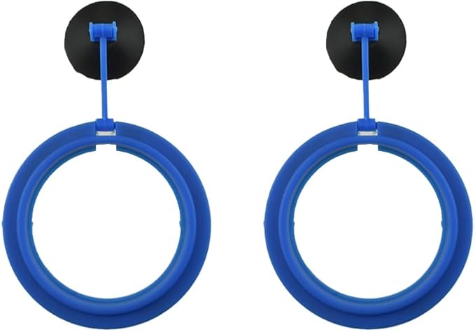 2Pcs Fish Feeding Rings Blue Round Floating Food Feeder Circle with Suction Cup for Fishes Tank Aquarium Turtle Betta Goldfish Small Fish Feeding Accessories Floating Plant Duckweed Ring