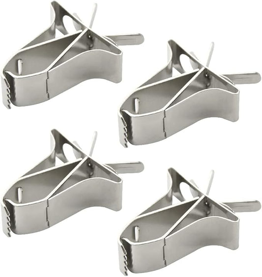 4Pack Birds Food Holders Parrot Fruit Vegetable Clips Stainless Steel Feeder Bird Cage Accessories for Bird Cockatiel Parrot