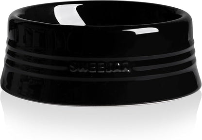 SWEEJAR Gradient Dog Bowl, Ceramic Dog Food Dish for Puppy and Large Dog, Porcelain Pet Bowl for Food and Water (Medium (18oz), Black)