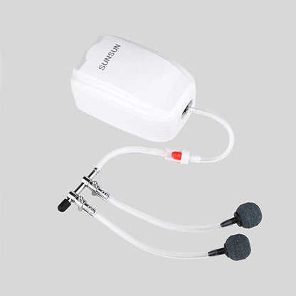 Aquarium Air Pump Splitter 7 in 1 Set 2-Way Air Flow Control Lever Valve & 2 Non-Return Check Valves & 4 Suction Cups for Fish Tank Airline Air Tube Hose