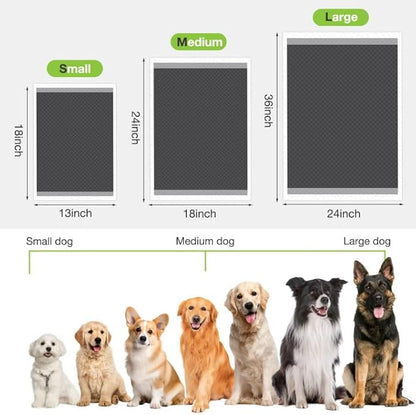 Disposable Dog Pee Pads, 13" x 18" Odor-Control Bamboo Charcoal Fiber Puppy Pads, Super Absorbent & Leak Proof Pet Training Pads, Quick Dry for Dogs, Cats and Rabbits - 50 Counts