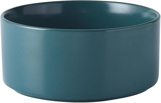 6'' Ceramic Dog Bowl - 30Oz Classic Dogs Food & Water Bowl for Small and Medium Breed Dogs, Heavy Duty Non-Slip Dog Dishes, Food Grade Stoneware Pet Bowl, Dishwasher & Microwave Safe, Green