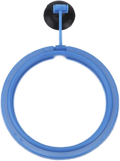 Aquarium Feeding Ring, Plastic Fish Feed Circle, Fishes Floating Food Feeder, Round Shape Fish Feeding Ring with Black Suction Cup Fish Feeder Automatic Feeder for Guppy