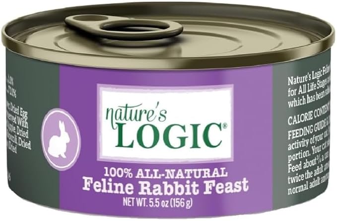 Natures Logic NL00106 Rabbit Feast Canned Feline Food, One Size