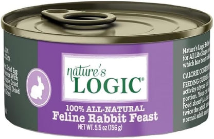 Natures Logic NL00106 Rabbit Feast Canned Feline Food, One Size
