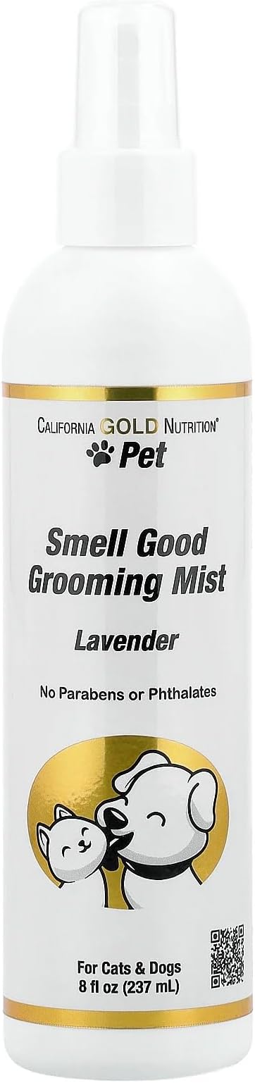 Pet Smell Good Grooming Mist, Lavender, in Between Bath Spray for a Clean & Shiny Coat, 8 fl oz (237 ml), Charlie & Frank