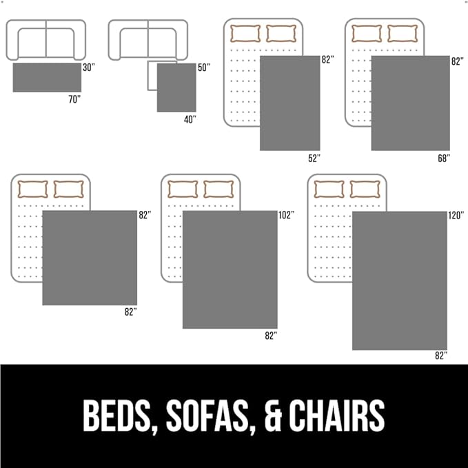 GORILLA GRIP Waterproof Dog Blanket, 82x102 Couch Cover for Dogs Washable, Protects Sofa, Furniture, Crate, Car, RV Essentials Pet Supplies, Tear and Slip Resistant Leakproof Cushion Cover, Brown