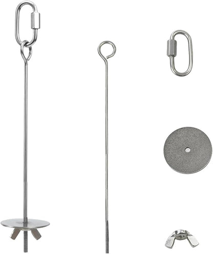 2pcs Hanging Bird Treat Skewer Parrot Fruit Feeder with Washer, 9 Inch Stainless Steel Bird Food Holder Parrot Fruit Food Skewer Parakeet Treat Holder Feeder for Parakeet Conure, LXLVOUEG