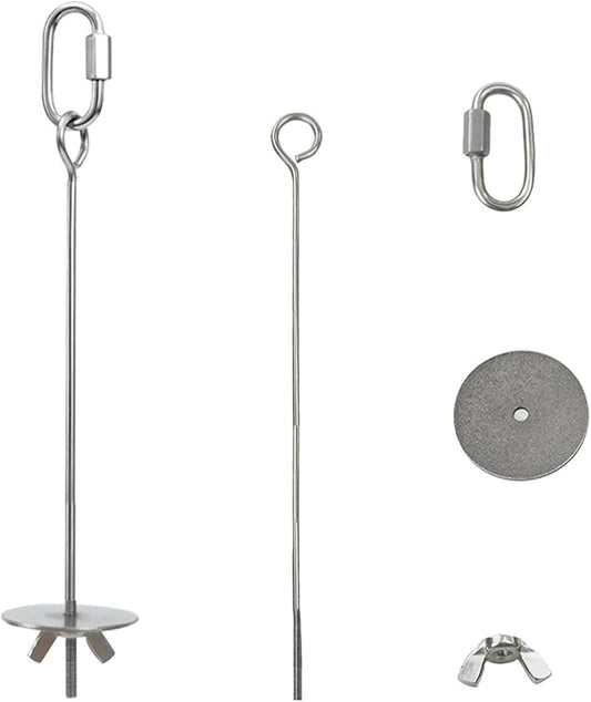 2pcs Hanging Bird Treat Skewer Parrot Fruit Feeder with Washer, 9 Inch Stainless Steel Bird Food Holder Parrot Fruit Food Skewer Parakeet Treat Holder Feeder for Parakeet Conure, LXLVOUEG