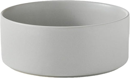 8'' Ceramic Dog Bowl - 70Oz Classic Dogs Food & Water Bowl for Medium and Large Breeds, Heavy-Duty Non-Slip Dog Dish, Food Grade Stoneware Pet Bowl, Dishwasher & Microwave Safe, Grey