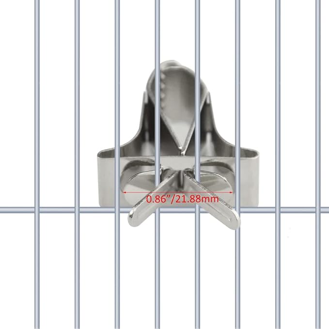 4Pack Birds Food Holders Parrot Fruit Vegetable Clips Stainless Steel Feeder Bird Cage Accessories for Bird Cockatiel Parrot