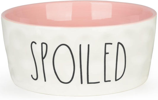 70OZ Ceramic Dog Bowl - 8'' Extra Large Food Water, Heavy Duty Non-Slip Dog Dish for Medium and Large Dogs, Food Grade Porcelain Pet Feeder Bowl, Microwave & Dishwasher Safe, Pink