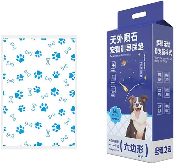Blue Meteorite Puppy Pads, Puppy Pee Pads ,Dog Pee Pads,Pee Pads Dog Added with inducing and deodorizing Factors, Puppy Essentials (medium-23.6"x17.7", 50 Pieces/Pack)