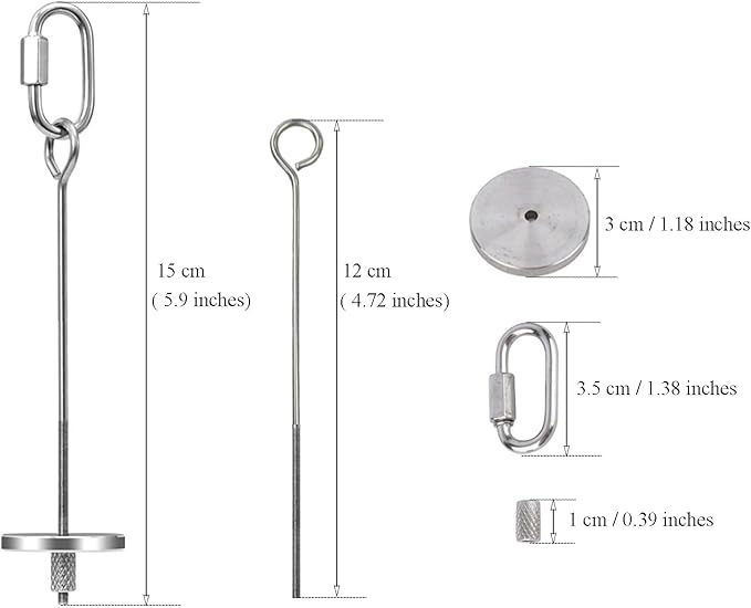 2pcs Hanging Bird Treat Skewer Parrot Fruit Feeder, 5.9 Inch Stainless Steel Bird Food Holder Parrot Fruit Food Skewer with Washer Nut Parakeet Treat Holder Feeder for Parrot Budgie Conure, LXLVOUEG