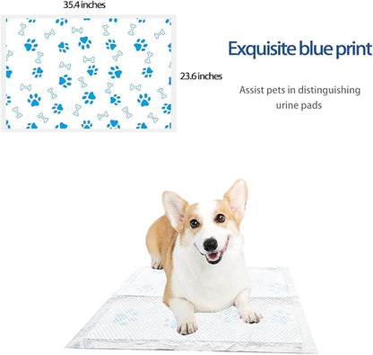 Blue Meteorite Puppy Pads, Puppy Training Pads ,Dog Training pad Added with inducing and deodorizing Factors, Equipped with Four Corner Positioning Stickers( large-35.4"x23.6", 25 Pieces/Pack )