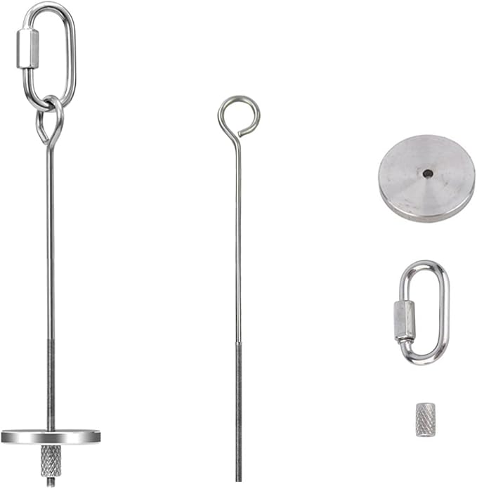 2pcs Hanging Bird Treat Skewer Parrot Fruit Feeder, 5.9 Inch Stainless Steel Bird Food Holder Parrot Fruit Food Skewer with Washer Nut Parakeet Treat Holder Feeder for Parrot Budgie Conure, LXLVOUEG