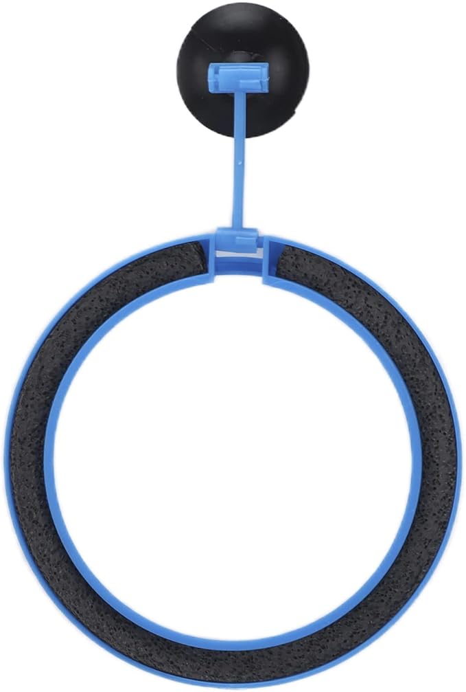 Aquarium Feeding Ring, Plastic Fish Feed Circle, Fishes Floating Food Feeder, Round Shape Fish Feeding Ring with Black Suction Cup Fish Feeder Automatic Feeder for Guppy