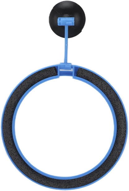 Aquarium Feeding Ring, Plastic Fish Feed Circle, Fishes Floating Food Feeder, Round Shape Fish Feeding Ring with Black Suction Cup Fish Feeder Automatic Feeder for Guppy