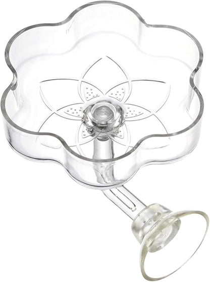 Aquarium Shrimp/Small Fish Feeding Dish Feeder Dish, Acrylic Material, Mini Size (Magnolia Shaped)