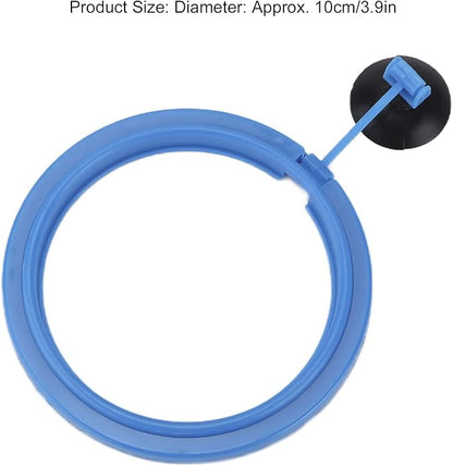Aquarium Feeding Ring, Plastic Fish Feed Circle, Fishes Floating Food Feeder, Round Shape Fish Feeding Ring with Black Suction Cup Fish Feeder Automatic Feeder for Guppy