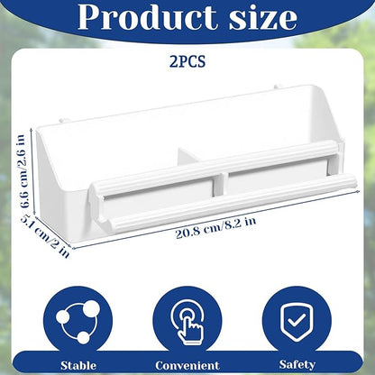 2 Pack Bird Feeder for Cage, Hanging Plastic Bird Food and Water Dispenser with Perches Birds Bowls for Parakeet, Cockatiel, Canary, Parrot