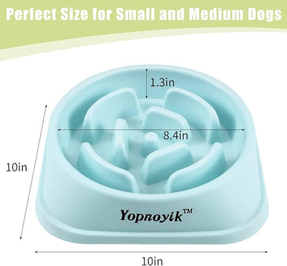 2 Pack Slow Feeder Dog Bowls for Healthy Eating, Non-Slip and Anti-Choking Design, Reduces Bloating & Overeating for Large Dogs, Easy to Clean