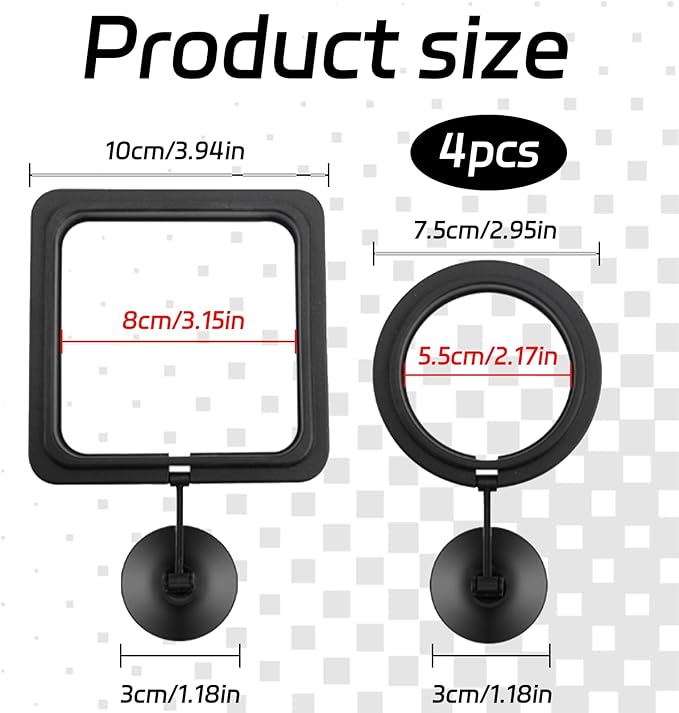 4 Pcs Fish Feeding Ring for,Prevent Water Turbulence from Washing Food Into Filter,Betta Feeding Ring,Feeding Ring for Fish Tank,Aquarium Feeding Ring Betta Guppy Goldfish and Other Small Fishes