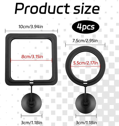 4 Pcs Fish Feeding Ring for,Prevent Water Turbulence from Washing Food Into Filter,Betta Feeding Ring,Feeding Ring for Fish Tank,Aquarium Feeding Ring Betta Guppy Goldfish and Other Small Fishes