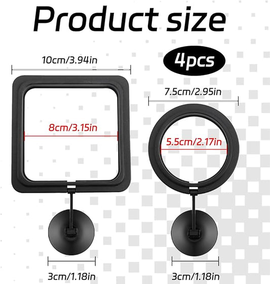 4 Pcs Fish Feeding Ring for,Prevent Water Turbulence from Washing Food Into Filter,Betta Feeding Ring,Feeding Ring for Fish Tank,Aquarium Feeding Ring Betta Guppy Goldfish and Other Small Fishes