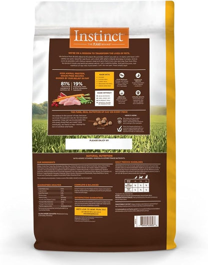 Instinct Original Dry Cat Food, Raw Coated Kibble, High Protein, Grain Free Recipe - Real Chicken, 11 lb. Bag