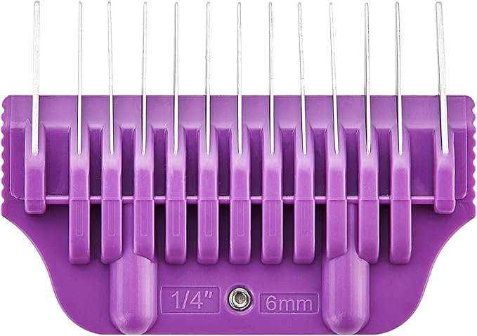 6MM 1/4Inch Pet Grooming Clipper Attachment Guard Comb, for Wide A5 Blades, Compatible with Andis, Conair, Wahl, Laube, Thrive, Bucchelli, or other A5 Series, Only Fit for 10W/15W/30W Wide Blade