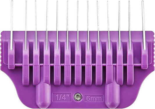 6MM 1/4Inch Pet Grooming Clipper Attachment Guard Comb, for Wide A5 Blades, Compatible with Andis, Conair, Wahl, Laube, Thrive, Bucchelli, or other A5 Series, Only Fit for 10W/15W/30W Wide Blade