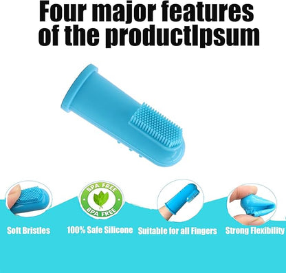 100 Pcs Dog Toothbrush, 70 Pieces Double Headed Toothbrush, 30 Pieces Finger - Suitable for Small/Large Dogs, Cats, and Pets, Soft Bristled Teeth Cleaning, (Multi-Color)