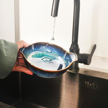 Ceramics Au Gratin baking Dishes Set of 2, Baking Tray Bake ware, 34 oz Ramekins, for Pie Pan, Appetizer, Tart, Dessert, Quiche, Oven Small dish, individual dishes, Deep Round 9.6 Inch