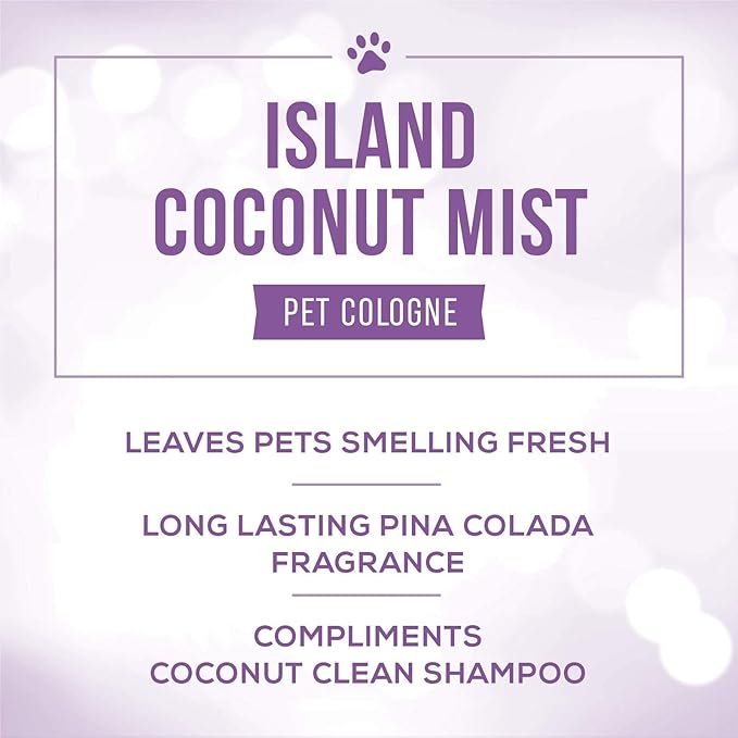 Nature's Specialties Dog Cologone 8 oz. Bundle - Plum Silky Cologne, Sweet Plum Scent, Ready to Use, Finishing Spray + Island Coconut Mist Cologne, Pina Coloda Scent, Ready to Use, Finishing Spray