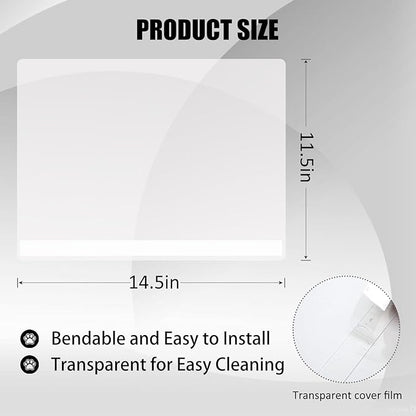 9PCS Cat Litter Box Pee Shields,Transparent Easy Clean Splash Guard for Open Top Litter Pan 14.5×11.5in- Litter Box Not Included(9PC)