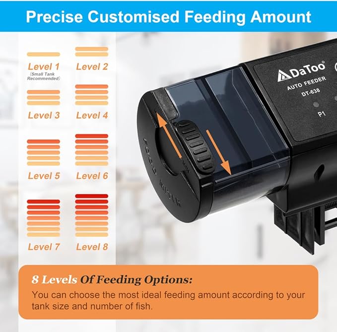 Aquarium Automatic Fish Feeder for Small Tank Auto Fish Food Dispenser Timer Vacation Betta Feeder with Moisture-Proof Air Hole