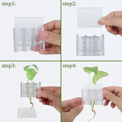 3 Holes Upgraded Aquatic Plant Cup Aquarium Plant Holder for Tank,Hanging Aquarium Plant Holder,Aquarium Aquatic Plant Cultivation,Aquarium Plant Decoration. (White 2PCS)