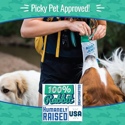 Smart Cookie Single Ingredient Rabbit Jerky Dog Treats - Training Treat Strips for Dogs and Puppies with Allergies, Sensitive Stomachs - Dehydrated, 100% Meat, Grain Free, Made in USA - 3oz, Pack of 3