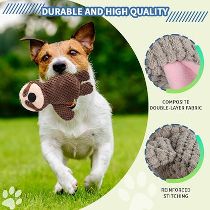 Act boldly 5-Pack Squeaky Dog Toys – Durable Animal-Shaped Plush Chew Toys for Dogs, Handmade Interactive Puppy Toys with Squeaker, Perfect for Reducing Destructive Behavior