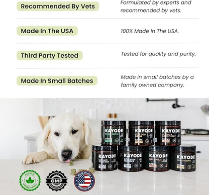 Canine NutriGreens - Natural Dog Vitamins & Probiotics for Dogs. No Messy Powder. Includes Spirulina, Kelp & Antioxidant Berry Mix. 6-in-1 Dog Supplements & Vitamins Chews. Super Greens for Dogs.
