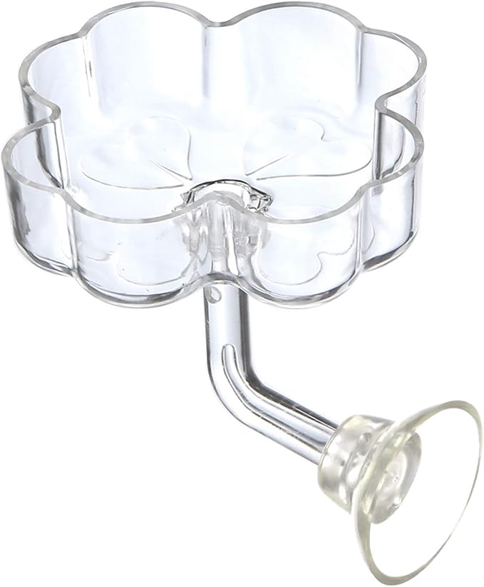 Aquarium Shrimp/Small Fish Feeding Dish Feeder Dish, Acrylic Material, Mini Size (Clover Shaped)